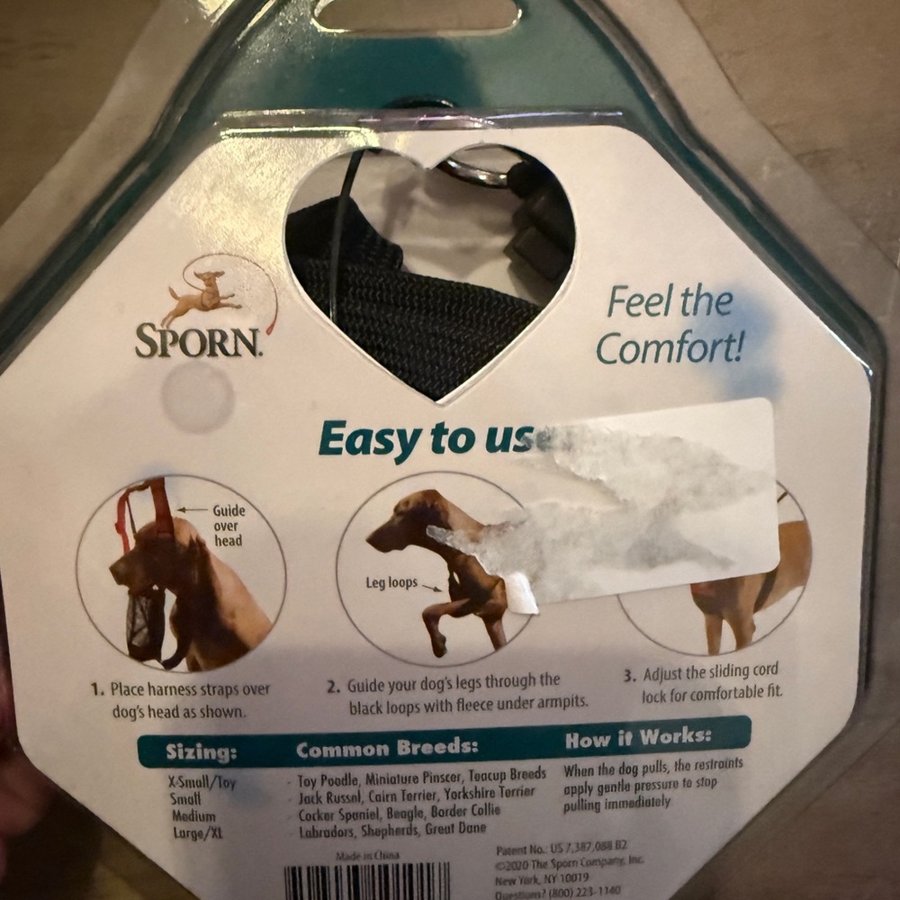 Sporn Dog Harness Stop Pulling Adjustable Neck Small 9 - 12" blue New - Picture 2 of 3